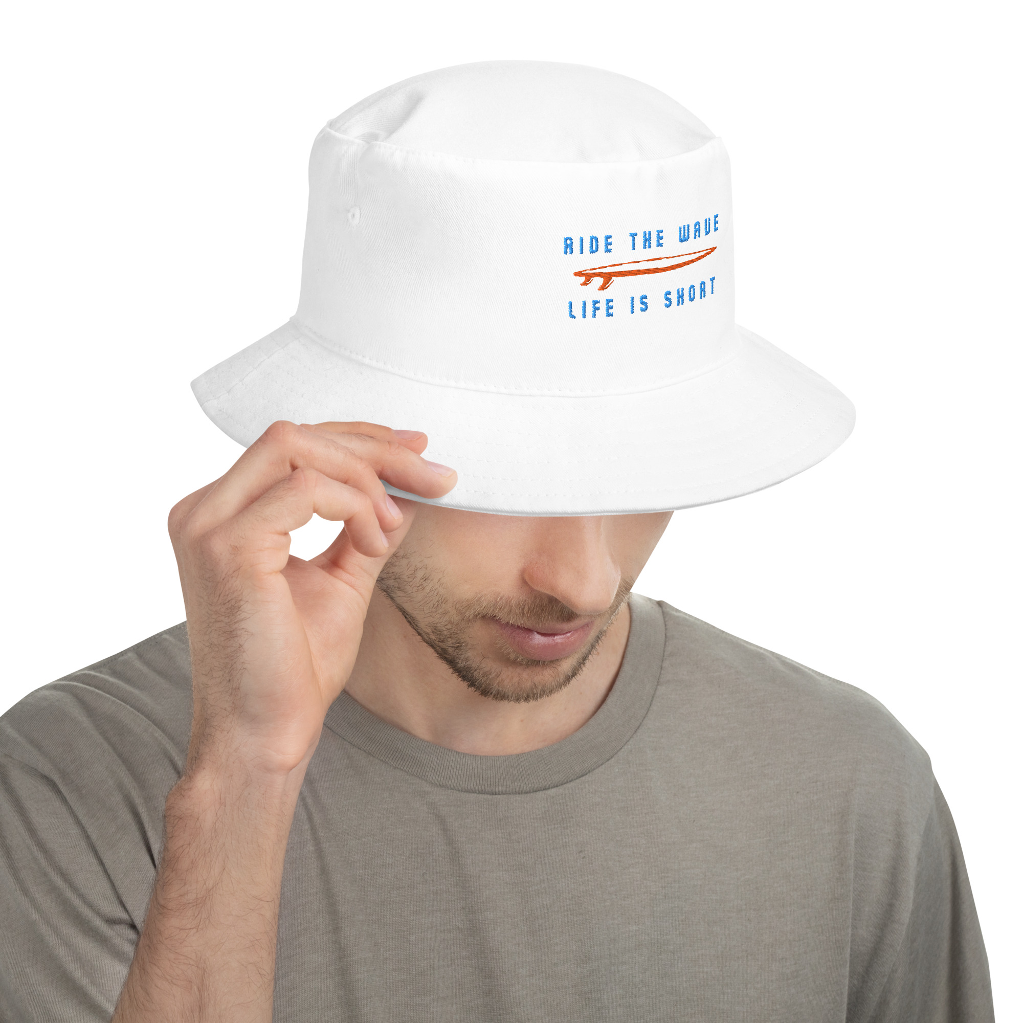 Ride the Wave - Life is Short: Bucket Hat - Image 8