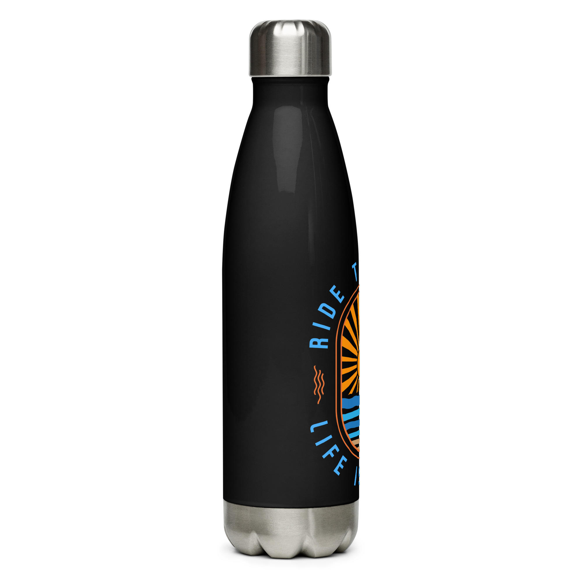 Ride the Wave - Life is Short: Stainless steel water bottle - Image 7