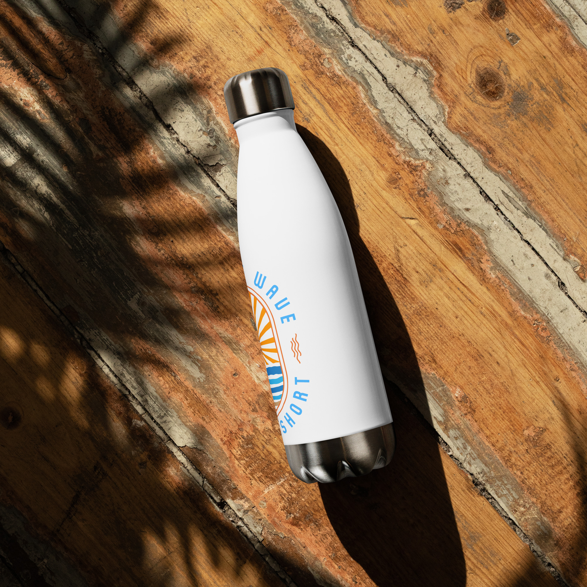 Ride the Wave - Life is Short: Stainless steel water bottle - Image 2